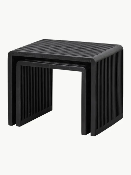 Beistelltische Willa aus Teakholz, 2er-Set