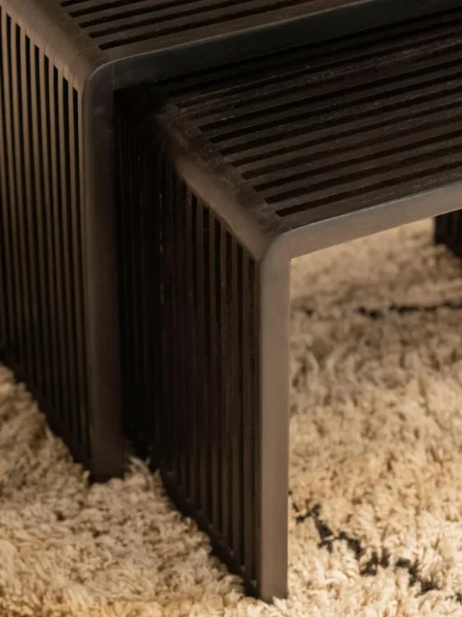 Beistelltische Willa aus Teakholz, 2er-Set