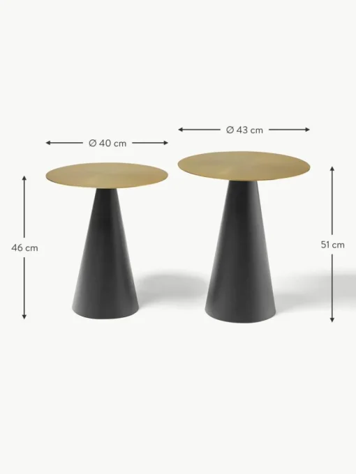 Beistelltische Zelda aus Metall, 2er-Set