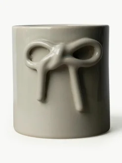 Übertopf Bow aus Keramik, H 11 cm