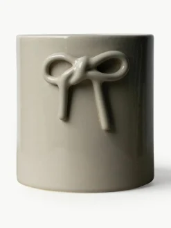 Übertopf Bow aus Keramik, H 14 cm