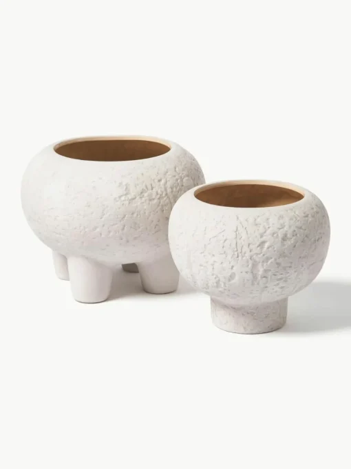 Übertopf Elm aus Steingut, H 24 cm