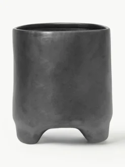 Übertopf Esca aus Steinzeug, H 18 cm