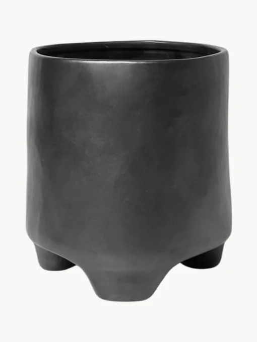 Übertopf Esca aus Steinzeug, H 18 cm