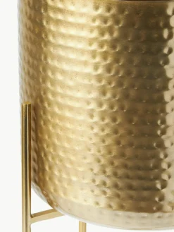 Übertopf-Set Nives aus Metall in Hammerschlag-Optik, 2er-Set