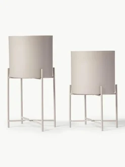 Übertöpfe Mina aus Metall, 2er-Set