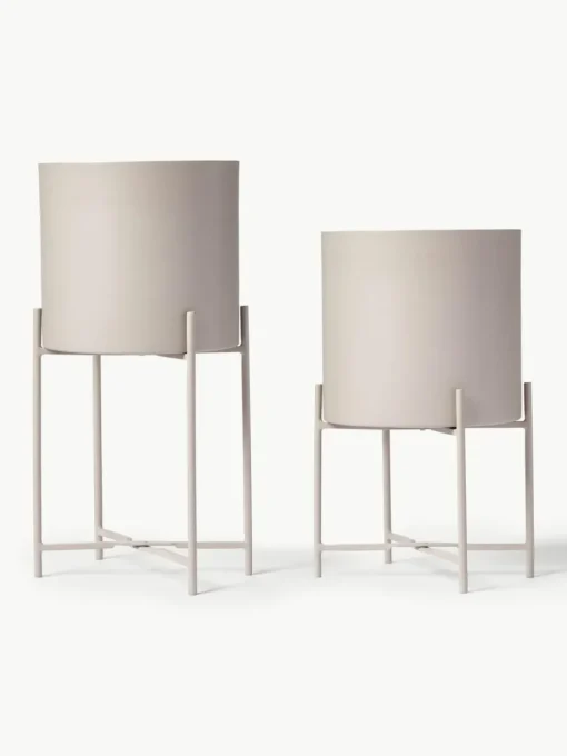 Übertöpfe Mina aus Metall, 2er-Set