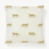 Bestickte Samt-Kissenhülle Cheetah