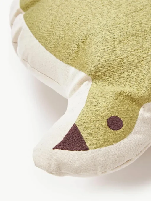 Besticktes Kissen Swif Bird aus Bio-Baumwolle