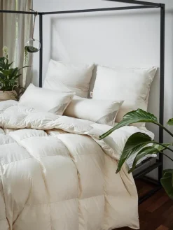Bettdecke Premium aus Bio-Daunen und Bio-Baumwolle, warm
