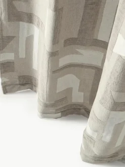 Blickdichter Chenille-Vorhang Felice mit Schlaufenband, 2 Stück