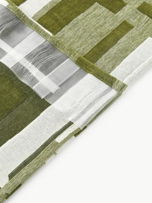 Blickdichter Chenille-Vorhang Felice mit Schlaufenband, 2 Stück