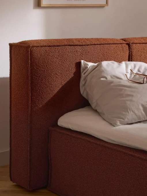 Bouclé-Boxspringbett Lennon