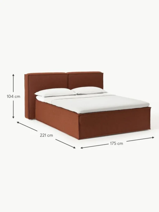 Bouclé-Boxspringbett Lennon