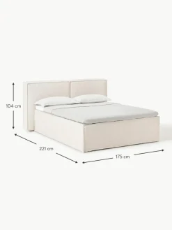 Bouclé-Boxspringbett Lennon