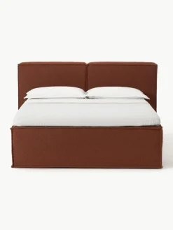 Bouclé-Boxspringbett Lennon