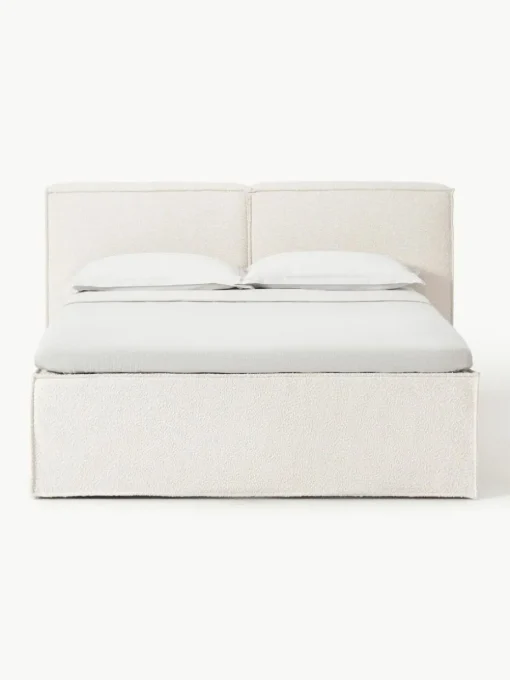 Bouclé-Boxspringbett Lennon