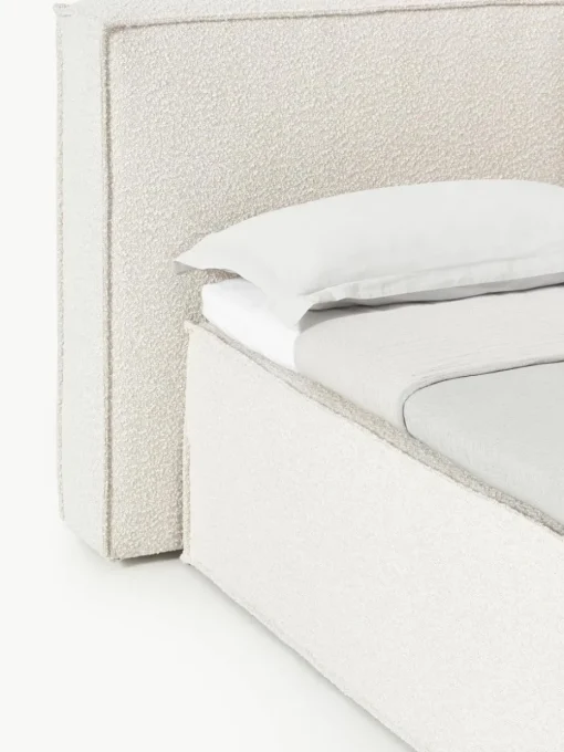 Bouclé-Boxspringbett Lennon