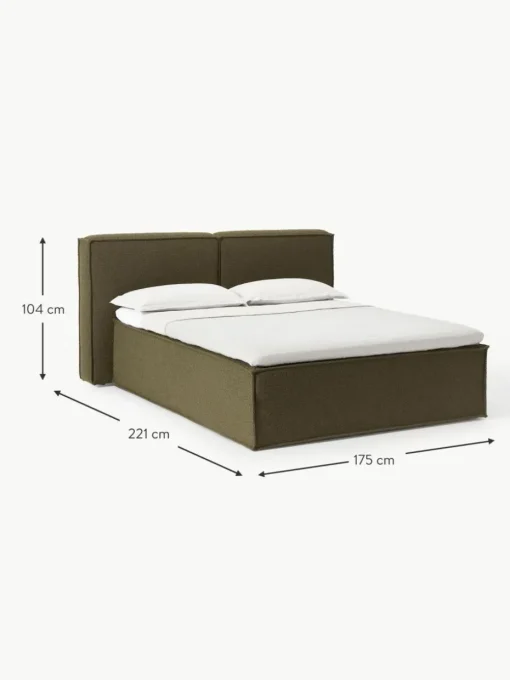 Bouclé-Boxspringbett Lennon