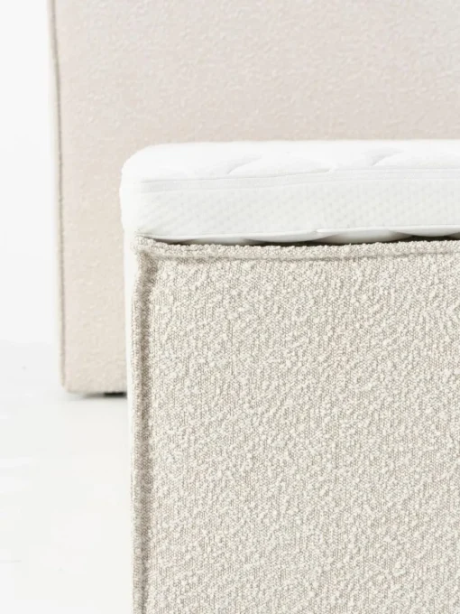 Bouclé-Boxspringbett Lennon