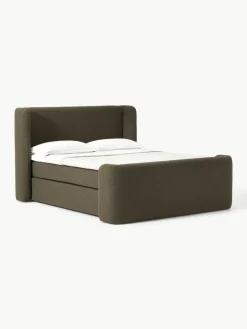 Bouclé-Boxspringbett Perla