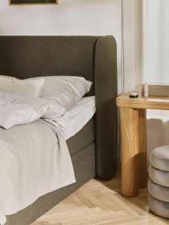 Bouclé-Boxspringbett Perla