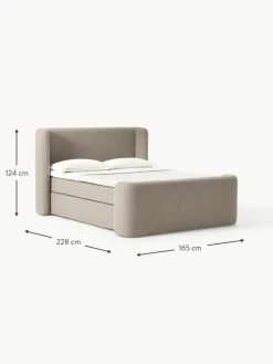 Bouclé-Boxspringbett Perla