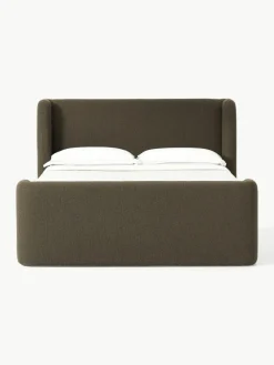 Bouclé-Boxspringbett Perla