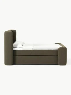 Bouclé-Boxspringbett Perla