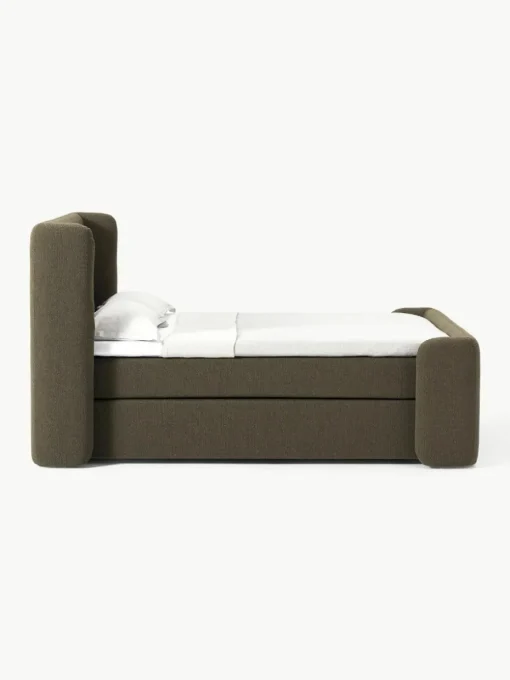 Bouclé-Boxspringbett Perla