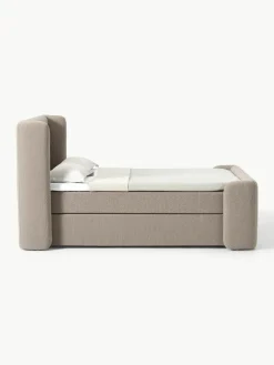 Bouclé-Boxspringbett Perla
