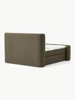 Bouclé-Boxspringbett Perla