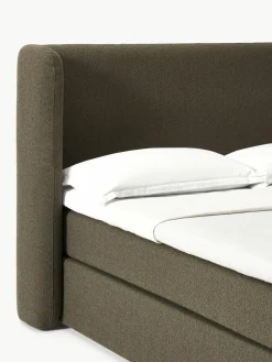 Bouclé-Boxspringbett Perla