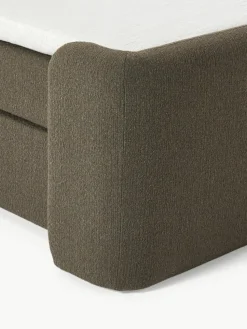 Bouclé-Boxspringbett Perla