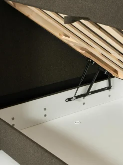 Bouclé-Boxspringbett Perla mit Stauraum