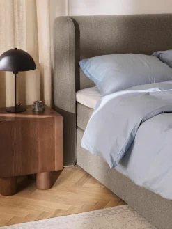 Bouclé-Boxspringbett Perla mit Stauraum