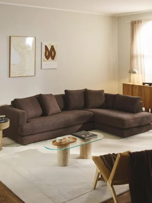 Bouclé-Ecksofa Tribeca