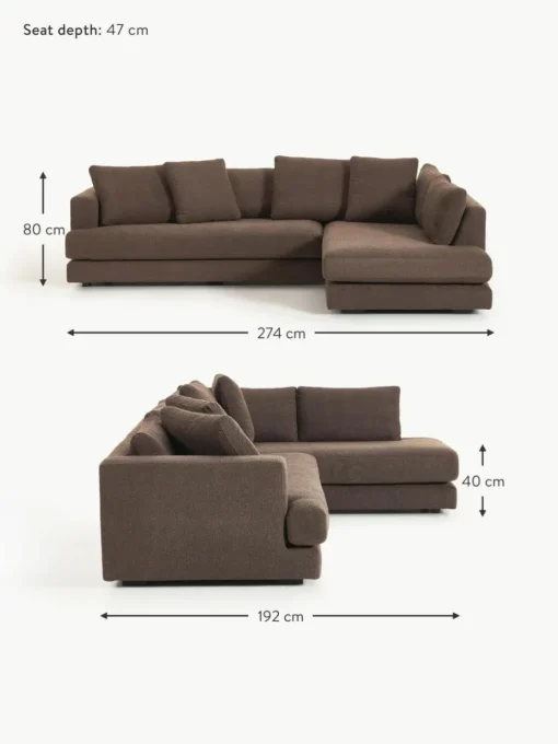 Bouclé-Ecksofa Tribeca
