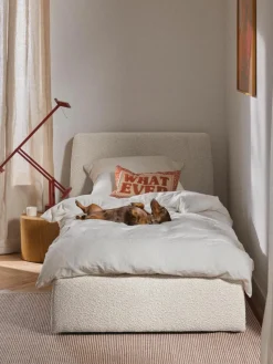 Bouclé-Einzelbett Cloud