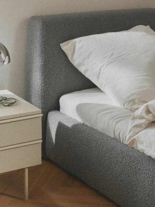 Bouclé-Einzelbett Cloud