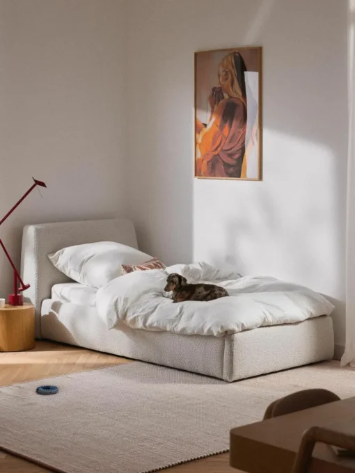 Bouclé-Einzelbett Cloud
