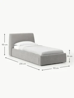 Bouclé-Einzelbett Cloud