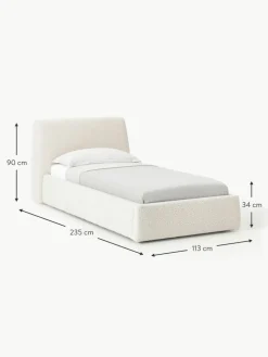 Bouclé-Einzelbett Cloud