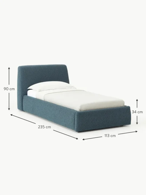 Bouclé-Einzelbett Cloud