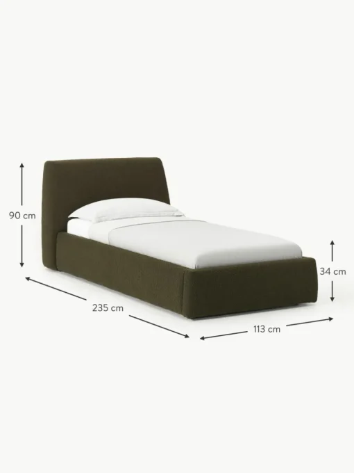 Bouclé-Einzelbett Cloud