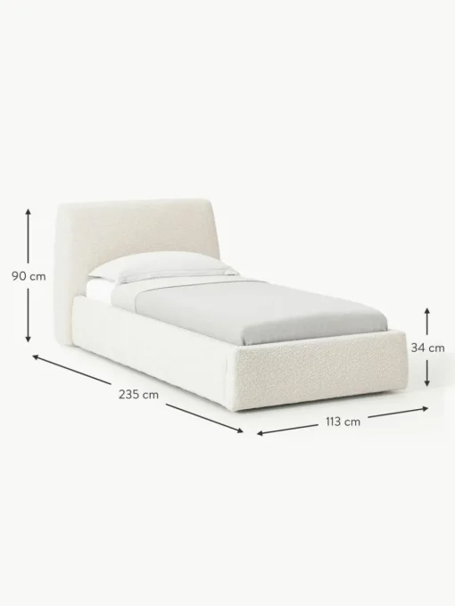Bouclé-Einzelbett Cloud