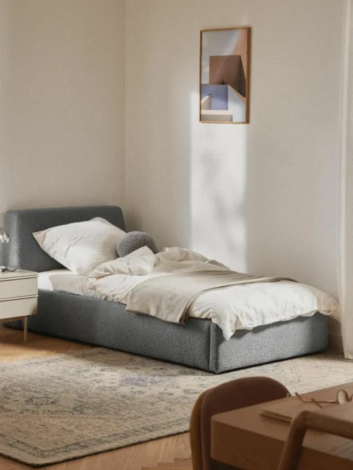 Bouclé-Einzelbett Cloud