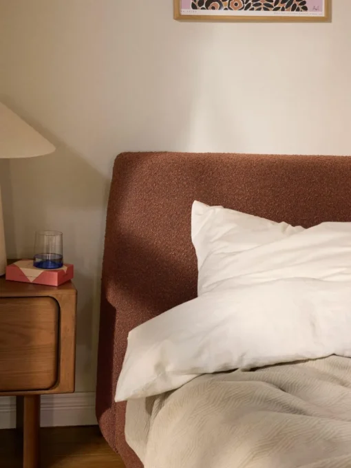 Bouclé-Einzelbett Cloud