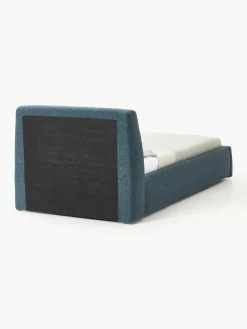Bouclé-Einzelbett Cloud mit Stauraum