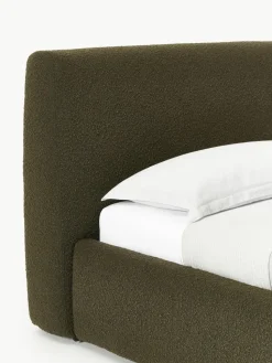 Bouclé-Einzelbett Cloud mit Stauraum